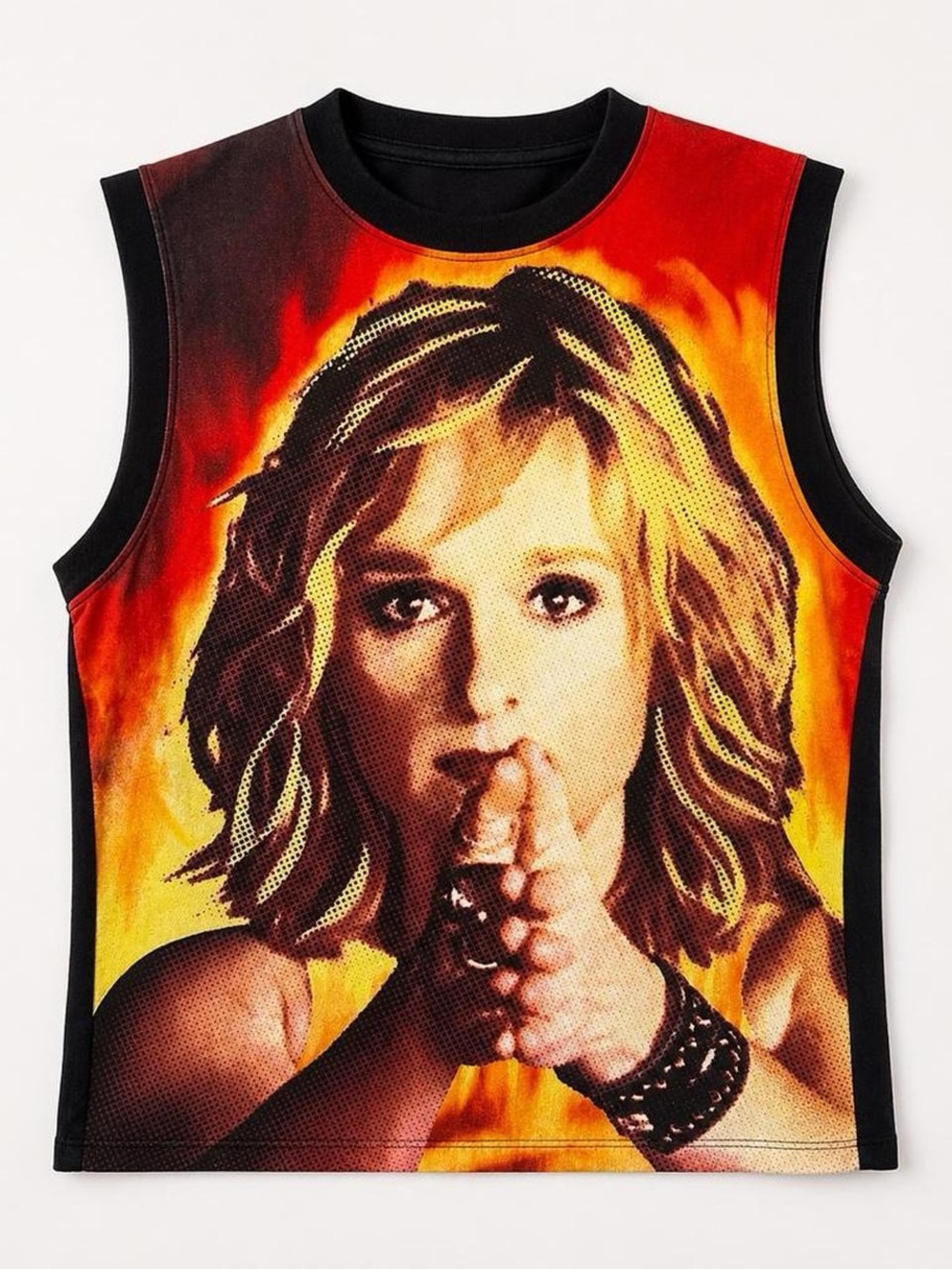 Y2K Melissa Etheridge flame graphic tank
